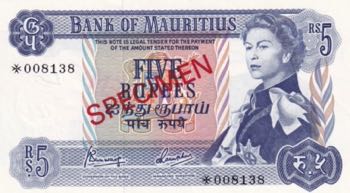 Mauritius, 5 Rupees, 1978, UNC, ... 