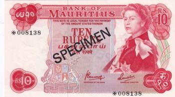 Mauritius, 10 Rupees, 1975, UNC, ... 