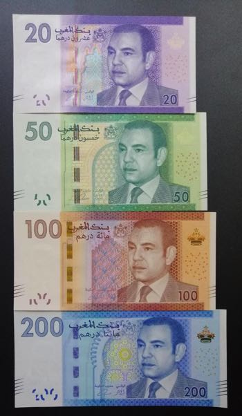 Morocco, 20-50-100-200 Dirhams, ... 