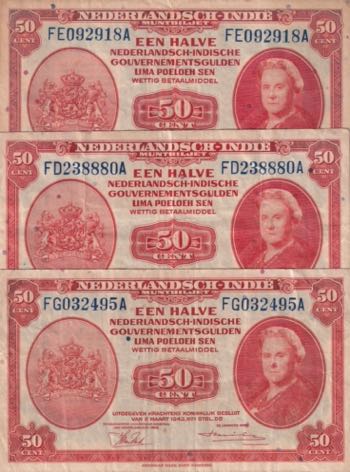 Netherlands Indies, 50 Cents, ... 
