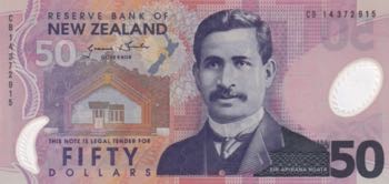 New Zealand, 50 Dollars, 2014, XF, ... 