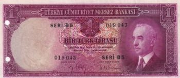 Turkey, 1 Lira, 1942, UNC(-), ... 