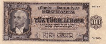 Turkey, 100 Lira, 1942, AUNC, ... 