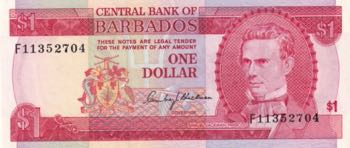 Barbados, 1 Dollar, 1973, UNC, p29a