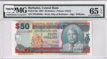 Barbados, 50 Dollars, 2007, UNC, ... 