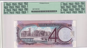 Barbados, 20 Dollars, 2012, UNC, ... 