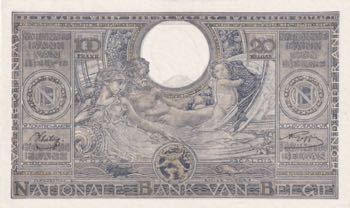 Belgium, 100 Francs-20 Belgas, ... 