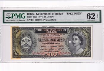 Belize, 10 Dollars, 1976, UNC, ... 