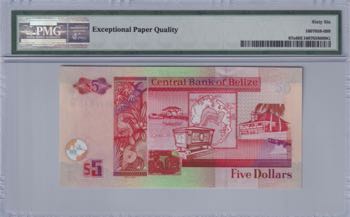 Belize, 5 Dollars, 2011, UNC, p67e