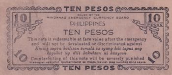 Philippines, 10 Pesos, 1943, XF, ... 