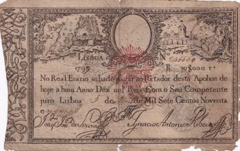 Portugal, 10.000 Reis, 1828, POOR, ... 