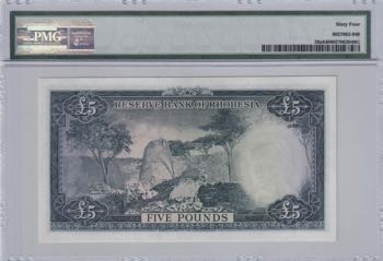 Rhodesia, 5 Pounds, 1964, UNC, p26a