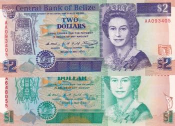 Belize, 1-2 Dollars, 1990, UNC, ... 