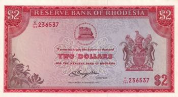 Rhodesia, 2 Dollars, 1977, UNC, ... 