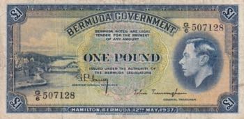 Bermuda, 1 Pound, 1937, VF(-), p11b