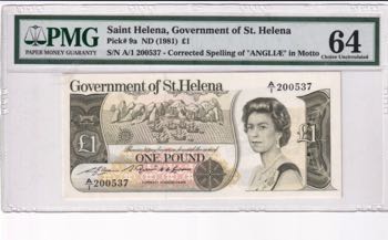 Saint Helena, 1 Pound, 1981, UNC, ... 