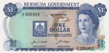 Bermuda, 1 Dollar, 1970, UNC, p23a