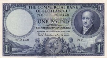 Scotland, 1 Pound, 1958, UNC(-), ... 