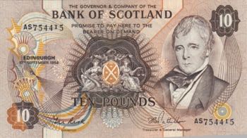 Scotland, 10 Pounds, 1984, AUNC, ... 