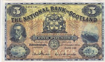 Scotland, 5 Pounds, 1956, XF, p259d