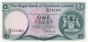 Scotland, 1 Pound, 1981, UNC(-), ... 