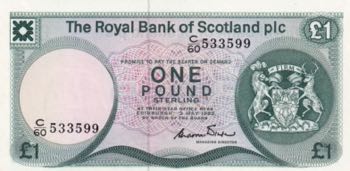 Scotland, 1 Pound, 1982, UNC, p341a