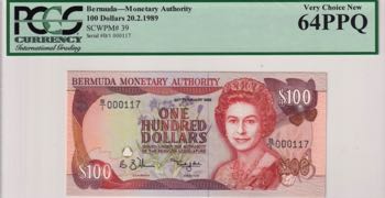 Bermuda, 100 Dollars, 1989, UNC, ... 