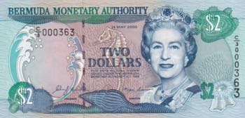Bermuda, 2 Dollars, 2000, UNC, p50a