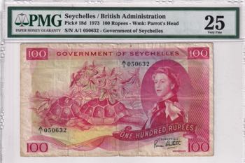 Seychelles, 100 Rupees, 1973, VF, ... 