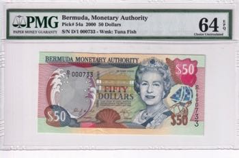 Bermuda, 50 Dollars, 2000, UNC, ... 