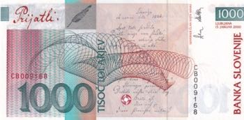 Slovenia, 1.000 Tolarjev, 2000, ... 