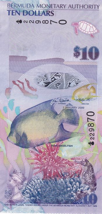 Bermuda, 10 Dollars, 2009, UNC, ... 