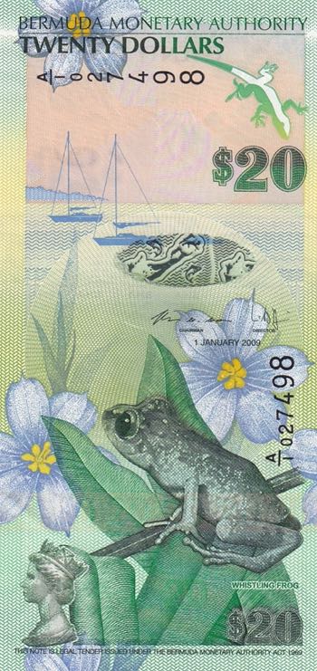 Bermuda, 20 Dollars, 2009, ... 