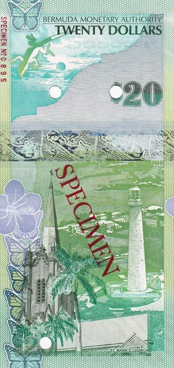 Bermuda, 20 Dollars, 2009, UNC, ... 