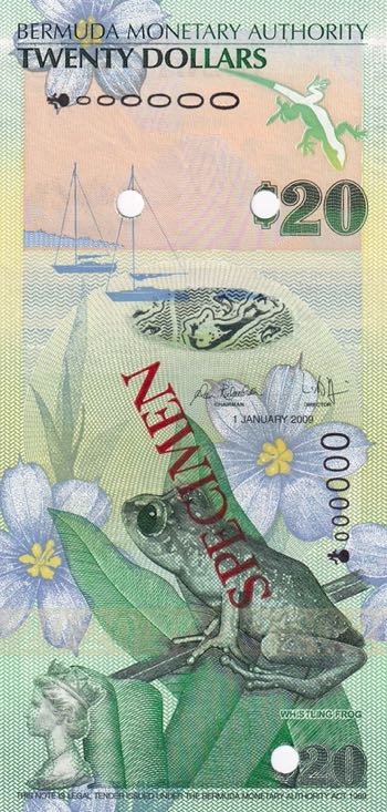 Bermuda, 20 Dollars, 2009, UNC, ... 
