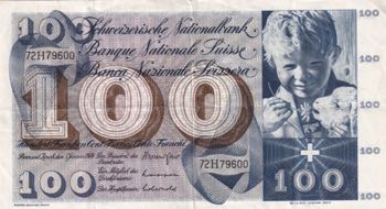 Switzerland, 100 Franken, 1970, ... 