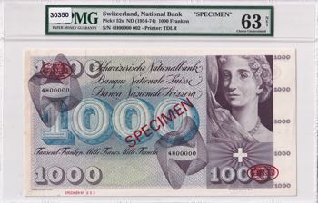 Switzerland, 1.000 Franken, ... 
