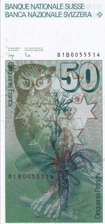 Switzerland, 50 Franken, 1981, ... 