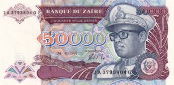 Zaire, 50.000 Zaires, 1991, UNC, ... 