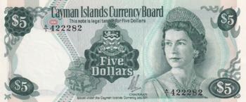 Cayman Islands, 5 Dollars, 1971, ... 