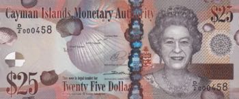 Cayman Islands, 25 Dollars, 2014, ... 