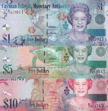 Cayman Islands, 1-5-10 Dollars, ... 