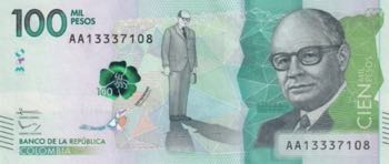 Colombia, 100.000 Pesos, 2014, ... 