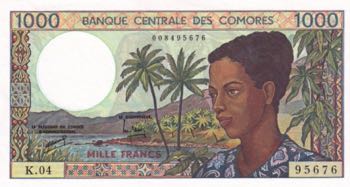 Comoros, 1.000 Francs, 1994, UNC, ... 