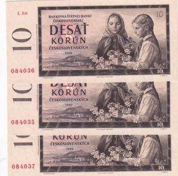 Czechoslovakia, 10 Korun, 1960, ... 