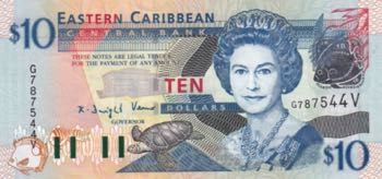 East Caribbean States, 10 Dollars, ... 