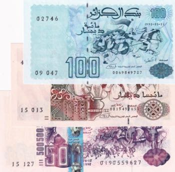 Algeria, 500-200-100 Dinars, ... 