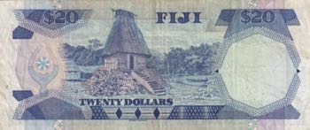 Fiji, 20 Dollars, 1988, VF(+), p88a