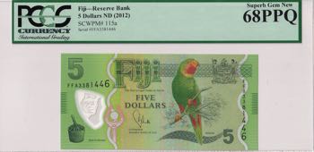 Fiji, 5 Dollars, 2012, UNC, p115a