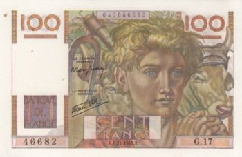 France, 100 Francs, 1945, UNC, ... 